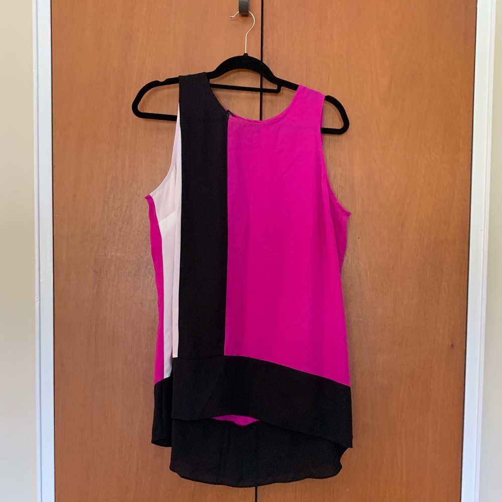 I.N.C Hot Pink, Black & White Tunic Top